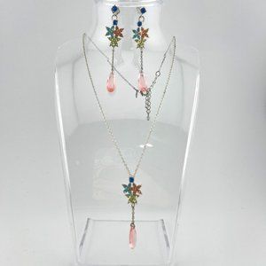 Crystal Shooting Star Earrings and Matching Necklace by OHQ